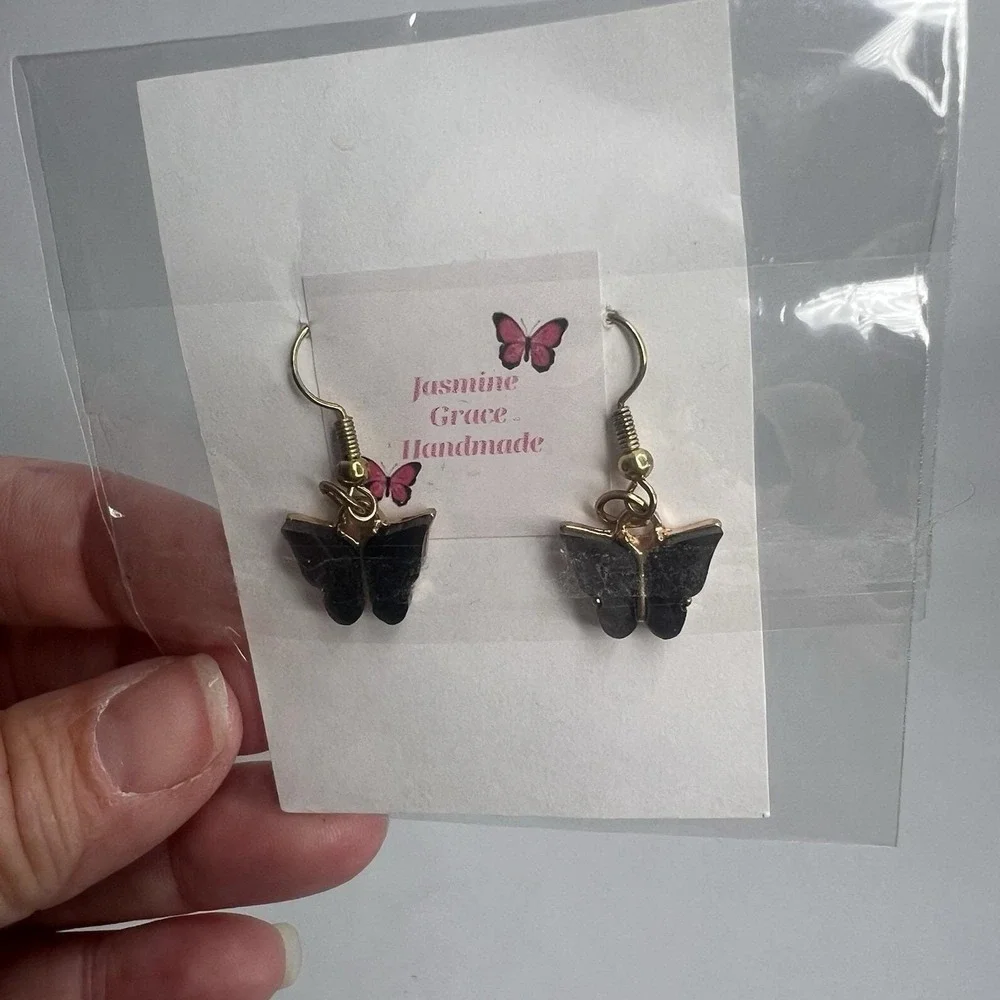 Jasmine Handmade Butterfly‎ Dangle Earrings